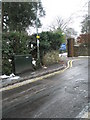 Approaching the entrance to Guildford Cemetery in The Mount