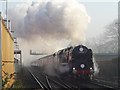 Clan Line Arrives at Woking Station