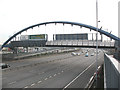 TQ3978 : Footbridge / gantry over the A102, East Greenwich by Stephen Craven