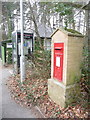 SU1212 : Alderholt: postbox № SP6 350 and phone, Station Road by Chris Downer
