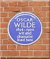 Blue Plaque (Oscar Wilde 1854 - 1900), 34 Tite Street