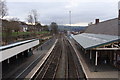 Newtown Station and railway line heading west