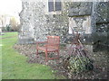 Seat in the churchyard at Holy Trinity, Winchester