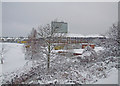 Railway embankment view