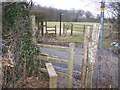 Footpath crosses Stede Hill Road