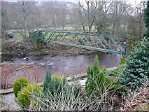 SE0325 : Pipe bridge over the River Calder, Luddenden Foot by Humphrey Bolton