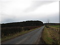 Borders road heading in southerly direction