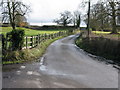 View along small lane near Elmstone church