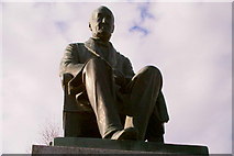 NO4550 : Peter Reid Statue in Reid Park, Forfar by Alan Morrison