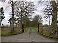 Gate at driveway to Birney Hall