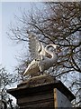 Swan on gatepost, Torre Abbey