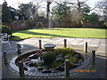 Water feature in Bromley Court Hotel garden