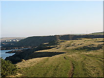 SH3594 : View eastwards along the cliff tops from above Porth yr Ogof by Eric Jones