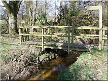 SU1603 : Footbridge near Crow by Maigheach-gheal