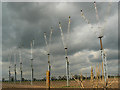 Landing lights and a cloudy sky, St Michael