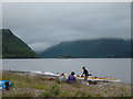 NM7972 : Sea kayak camping on Camas Grianach by Andy Waddington