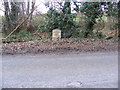 TM4072 : Milepost on A144 The Street, Bramfield by Geographer