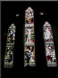 SU7023 : Stained glass windows above the altar at St John the Evangelist, Langrish by Basher Eyre