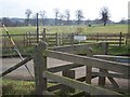 Footpath crosses Burberry Lane