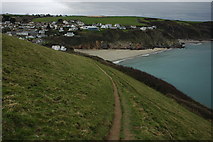 SX0141 : Coast path approaching Gorran Haven by Philip Halling