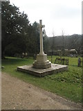 SU6324 : Simple cross in the churchyard at St John the Evangelist, West Meon by Basher Eyre
