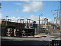 Sporting murals at Harrogate electricity sub-station