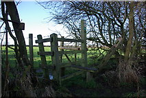 SP3761 : Footpath junction outside Ufton by Keith Williams