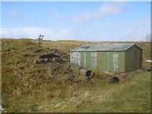 NS6222 : Shed, Dalfad Moss by Kath Jones