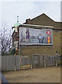 Advertising Sign on side of Rumbles Cafe, Southbury Road