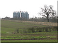 Disused grain silos near Elderswell Farm