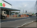 Eastbound entry to new roundabout