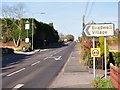 Village sign on the A120