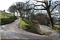 U-bend on minor road road near Moelgolomen farm