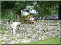 Drystone wall building