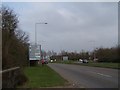 Approaching Great Linford roundabout