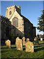 Sunlight on grave stones