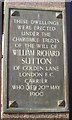 Plaque at Entrance to William Sutton Estate Chelsea