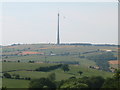 SE2609 : Over the valley to Emley Moor mast by Walking person