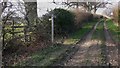 Serpent Trail leaves bridleway to cross fields