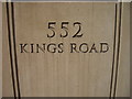 Sign at entrance to 552 Kings Road