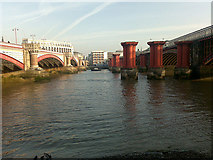 TQ3180 : The Blackfriars Bridges by David Lally