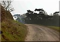 Smoke around the bend to Stone Hill farm