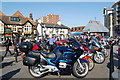 Bikes and bikers, Poole Quay, Dorset