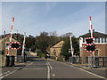 The new level crossing barriers at Haydon Bridge Station