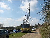 TQ6952 : Crane at Wateringbury Marina by Stephen Craven