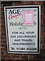 Age Concern Holiday Club sign