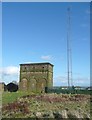 Tower and radio mast, Roils Head Reservoir, Warley (Halifax)