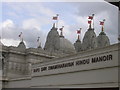 Inside the grounds of the Mandir