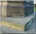 Foundation stone, Boer War Memorial, West View Park, Skircoat, Halifax