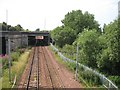 M74 crossing the railway